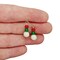 Cute Ornaments for Miniature Christmas Tree, 8 pieces, Red White & Green Glass Baubles, Adorabilities